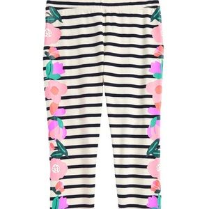 Crewcuts - J. Crew stripe and flowers leggings